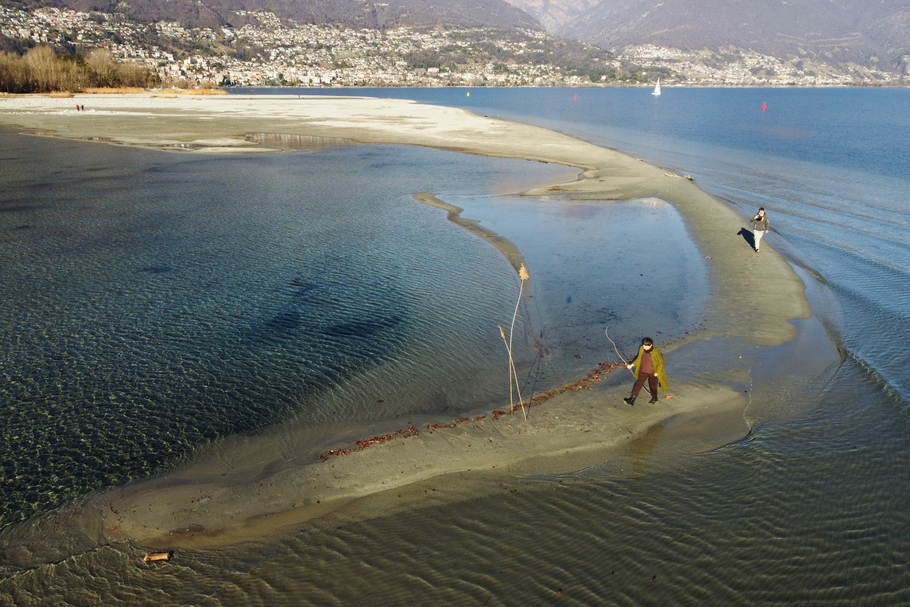 El delta del río Maggia se seca