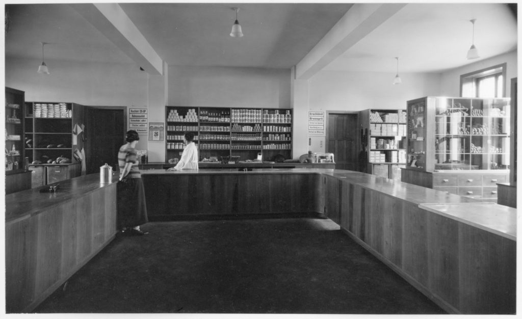 Interior de una tienda.