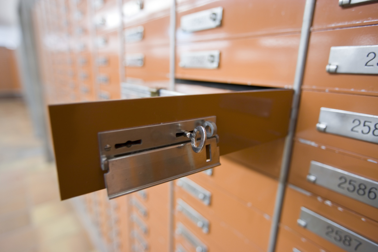 Open deposit box