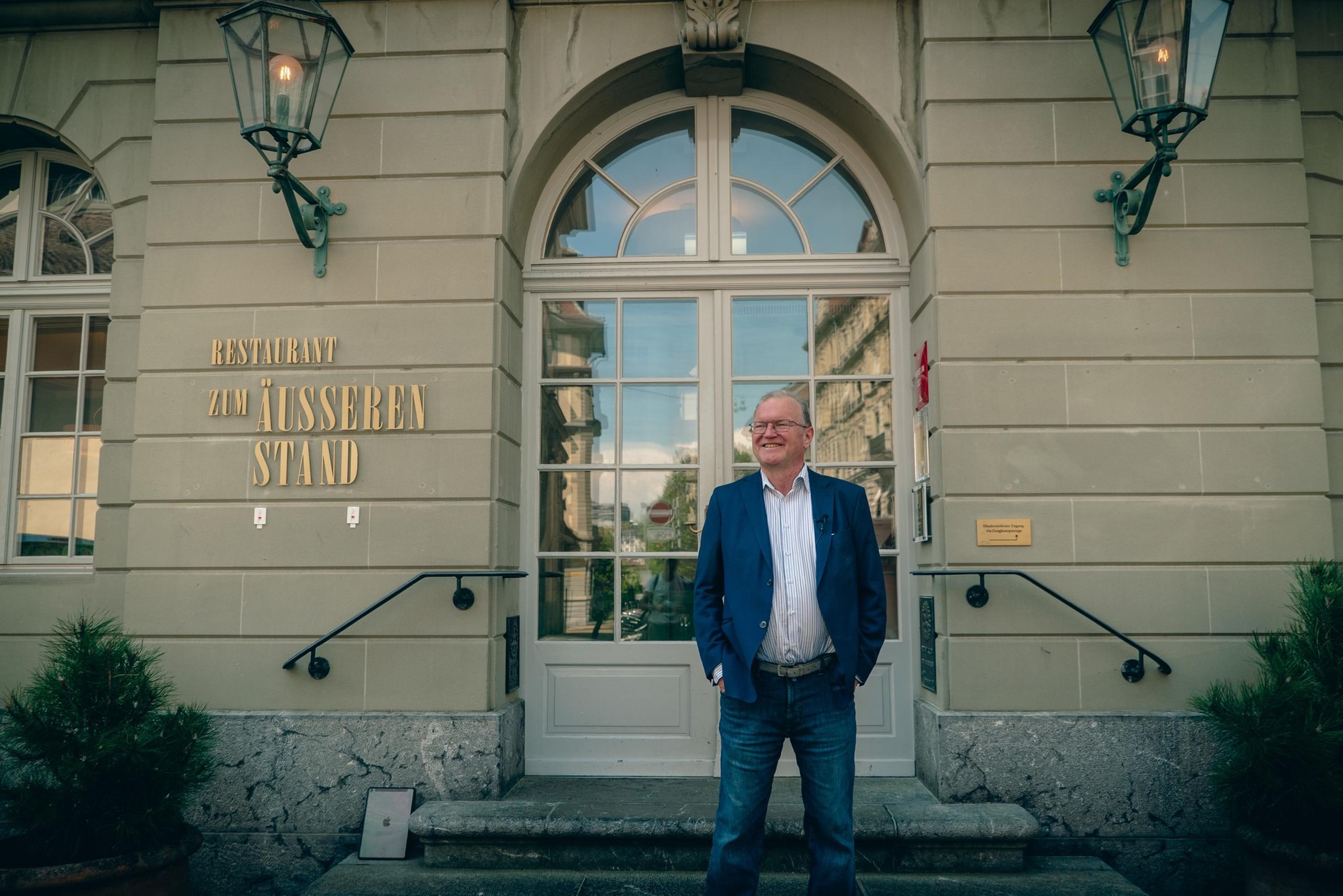 Claude Longchamp in Bern von dem Restaurant zum Äusseren Stand