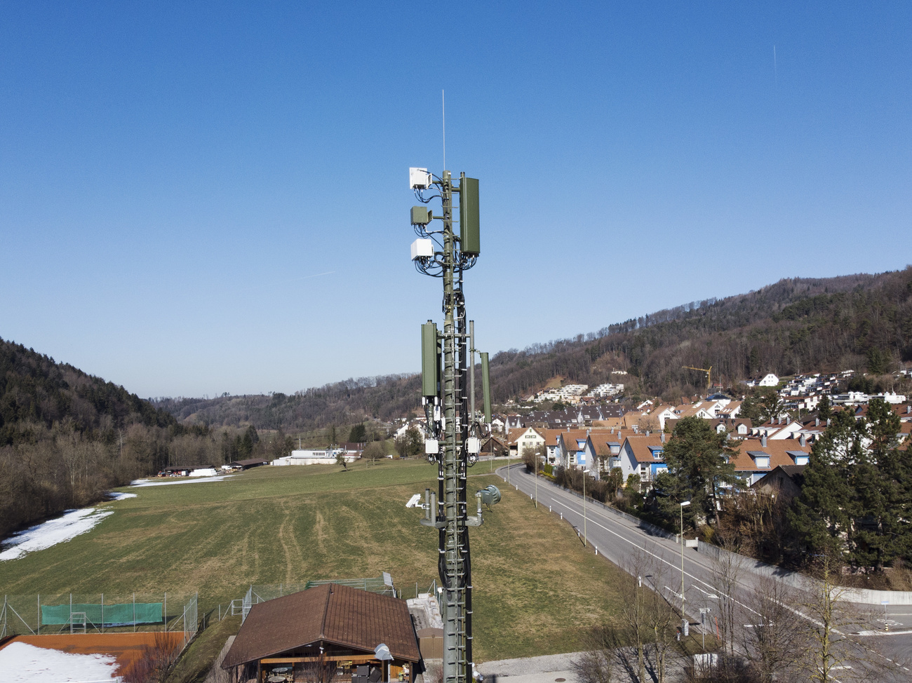 Une antenne mobile à Stallikon, dans le canton de Zurich.