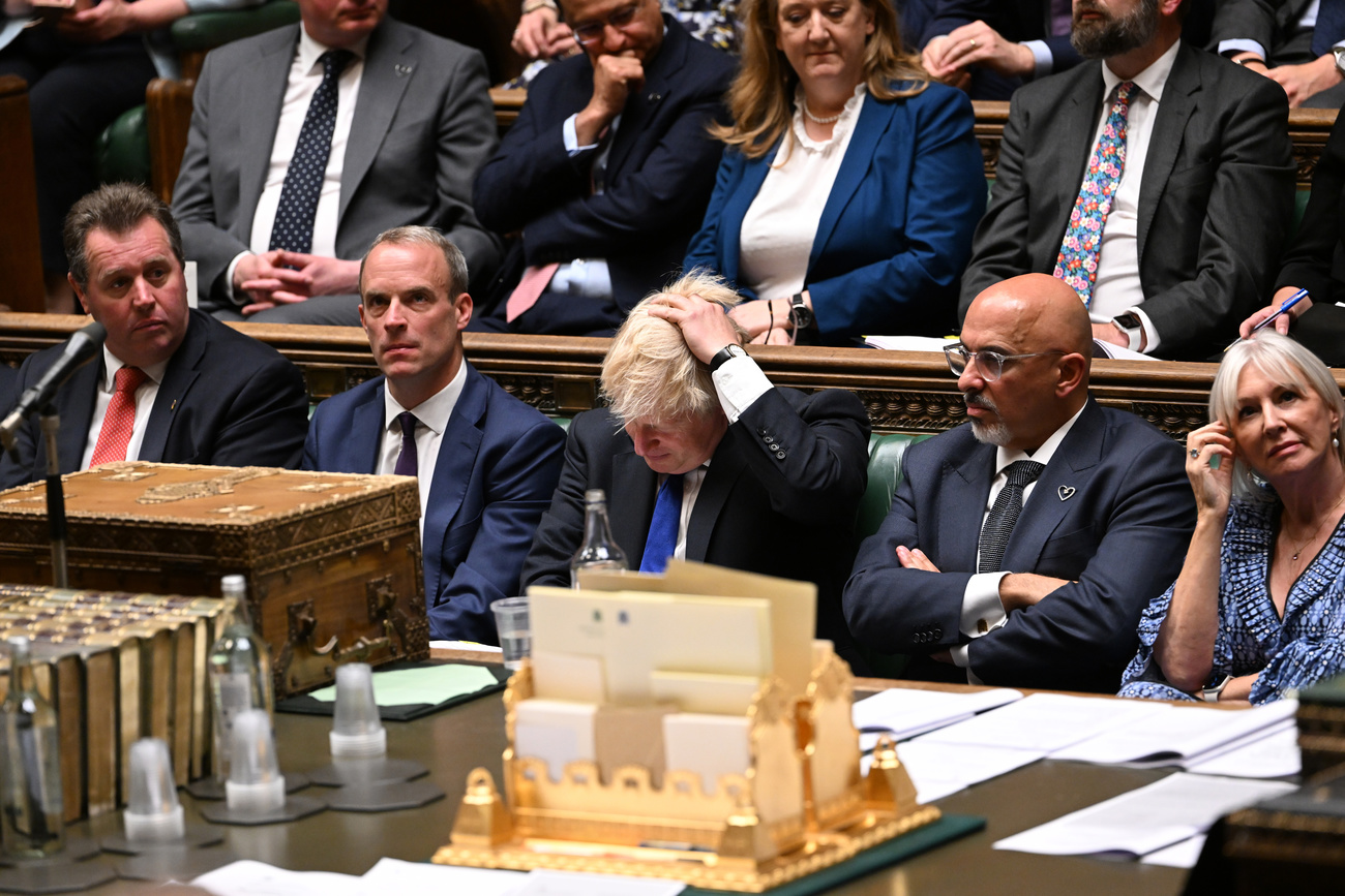 Boris Johnson alla Camera dei comuni mercoledì 6 luglio 2022.