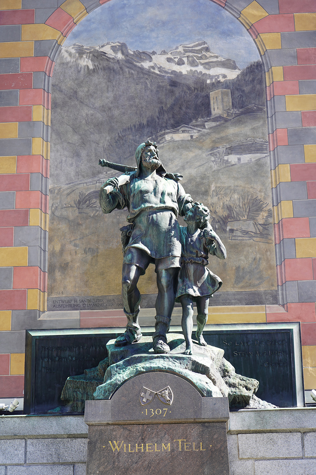 La statue de Guillaume Tell à Altdorf