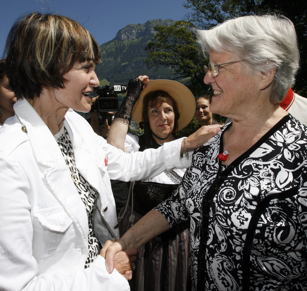 Micheline Calmy-Rey und Judith Stamm