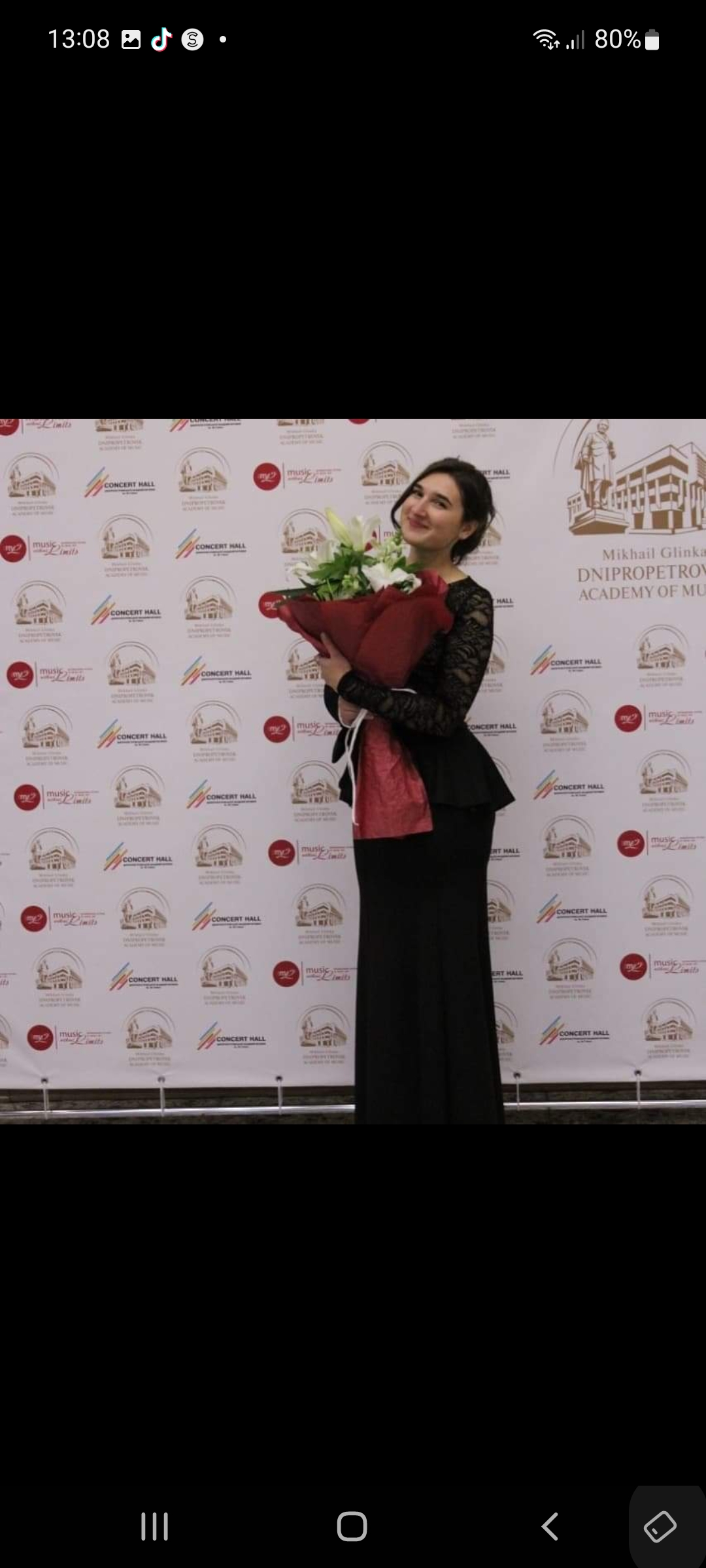 La musicienne Alina Dubyna avant la guerre.