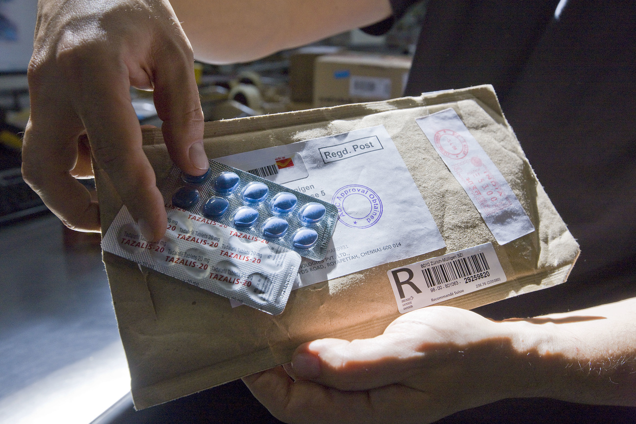 Parcel with counterfeit pills