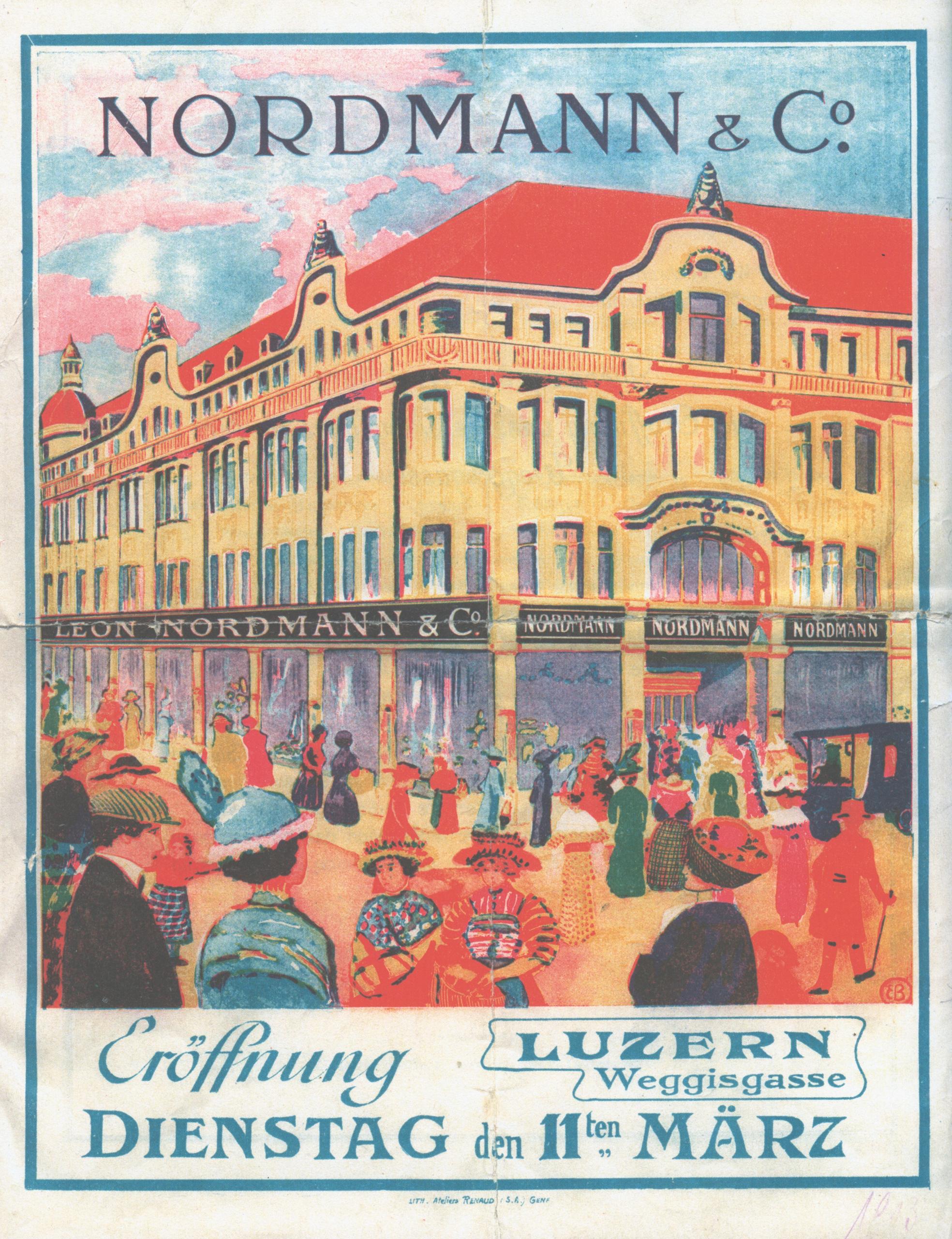 Plakat für ein Warenhaus