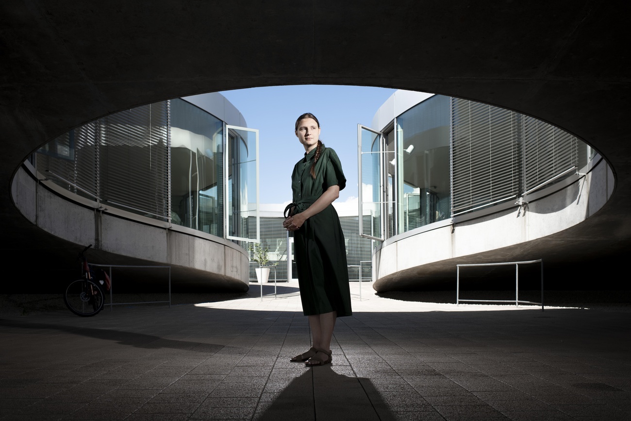 Maryna Sergiivna Viazovska fotografata al Politecnico di Losanna.