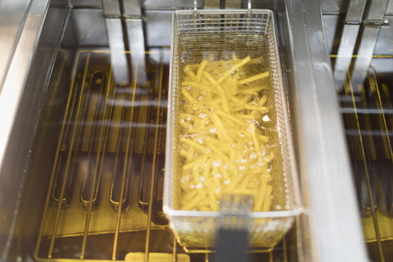 Friggitrice con patatine