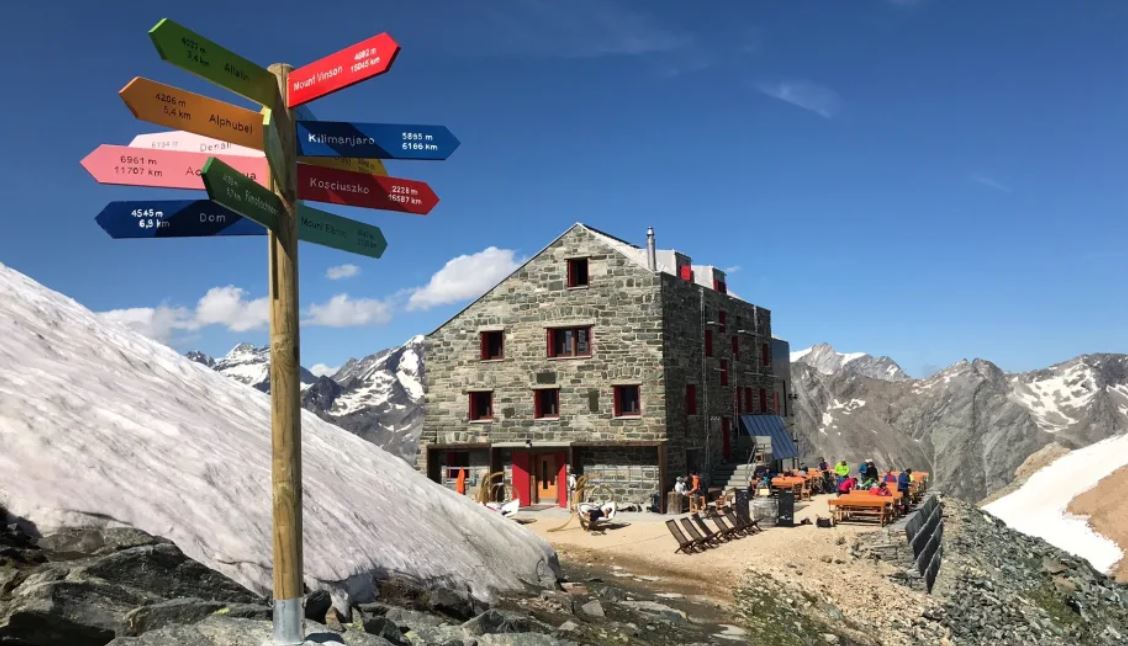 Britannia Hut above Saas-Fee