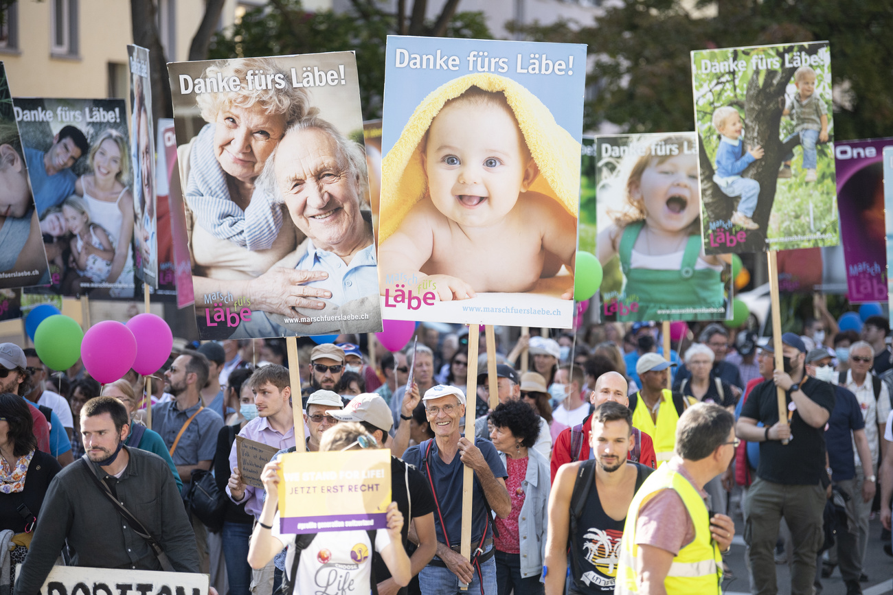 Protestmarsch in Oerlikon (Zürich)