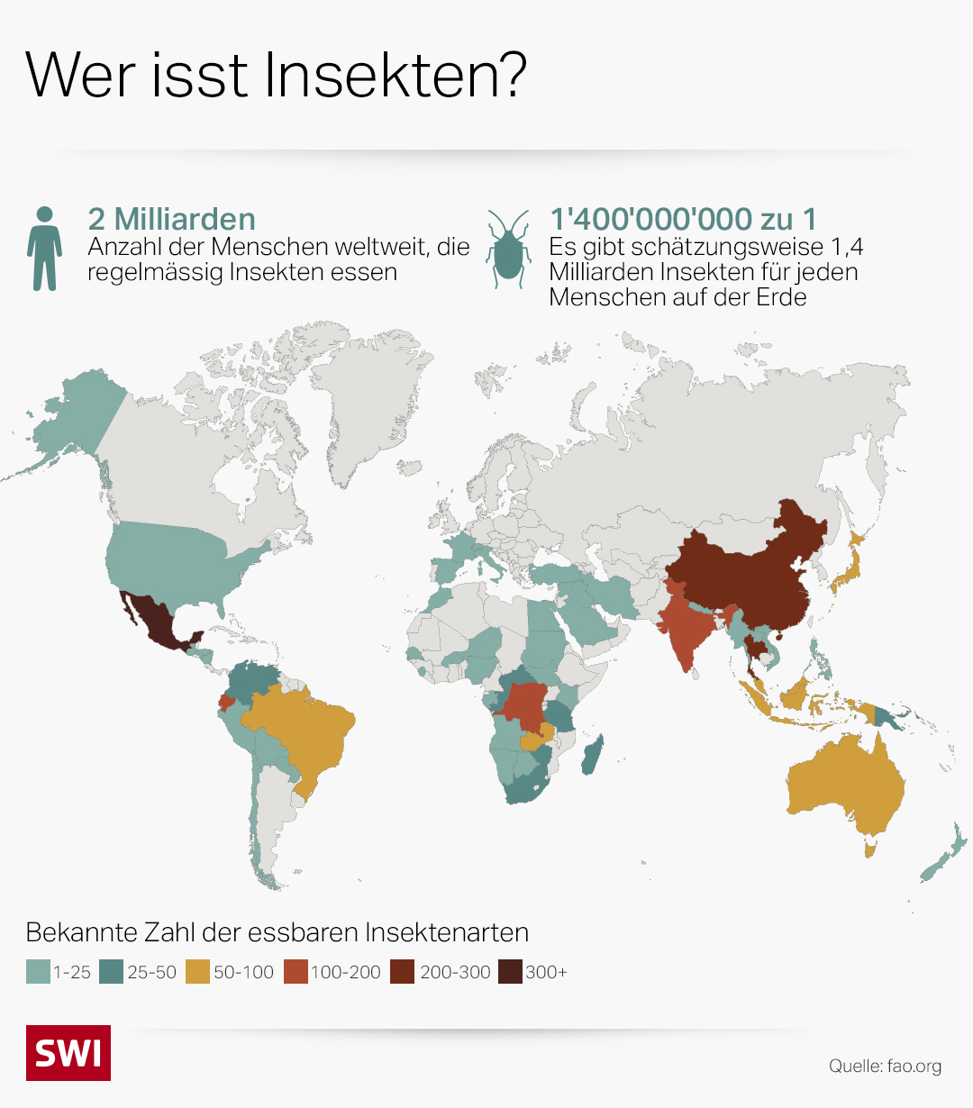 Grafik: Wer ist Insekten weltweit?