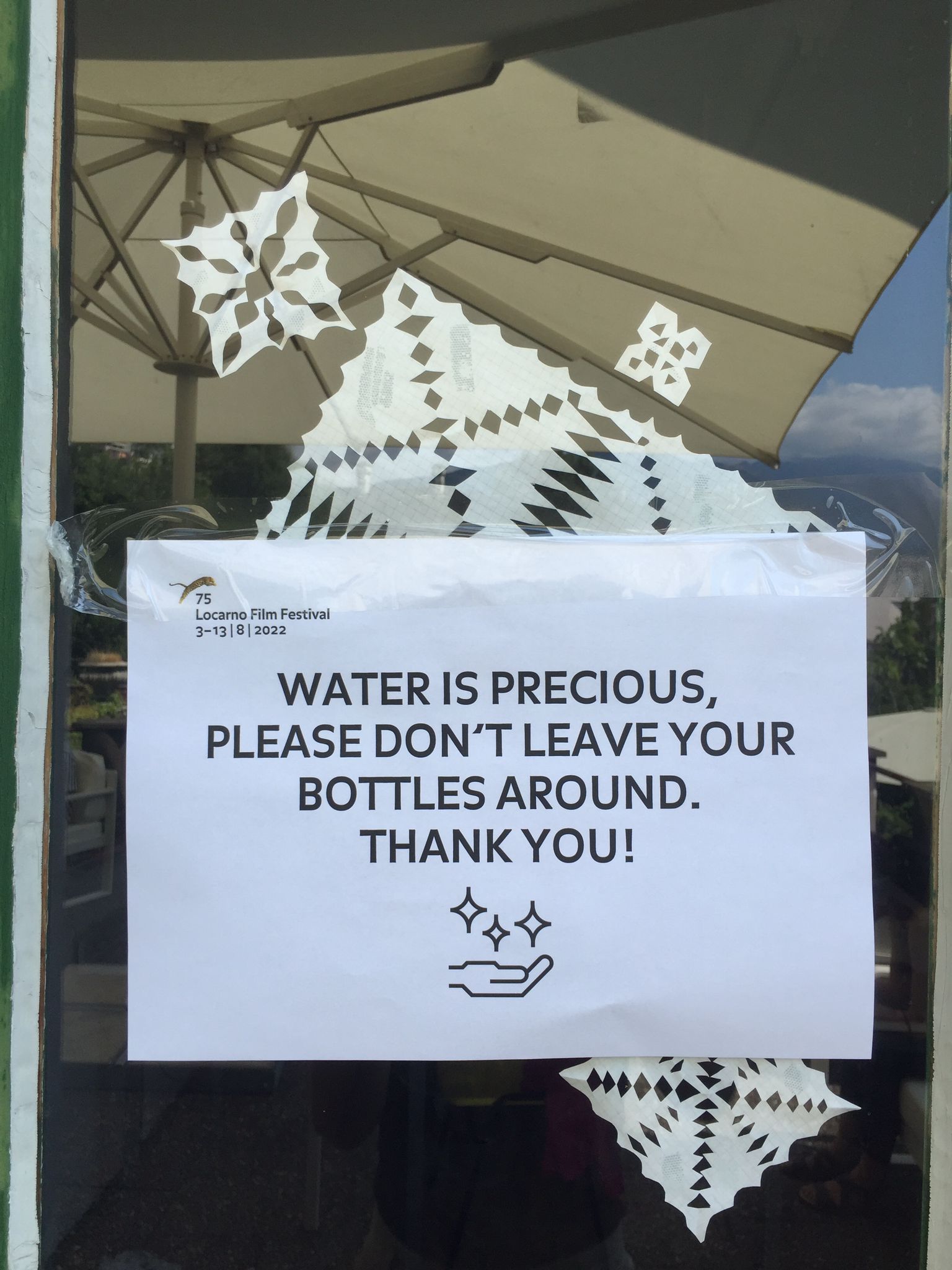 Plastic recycling at Locarno Film Festival