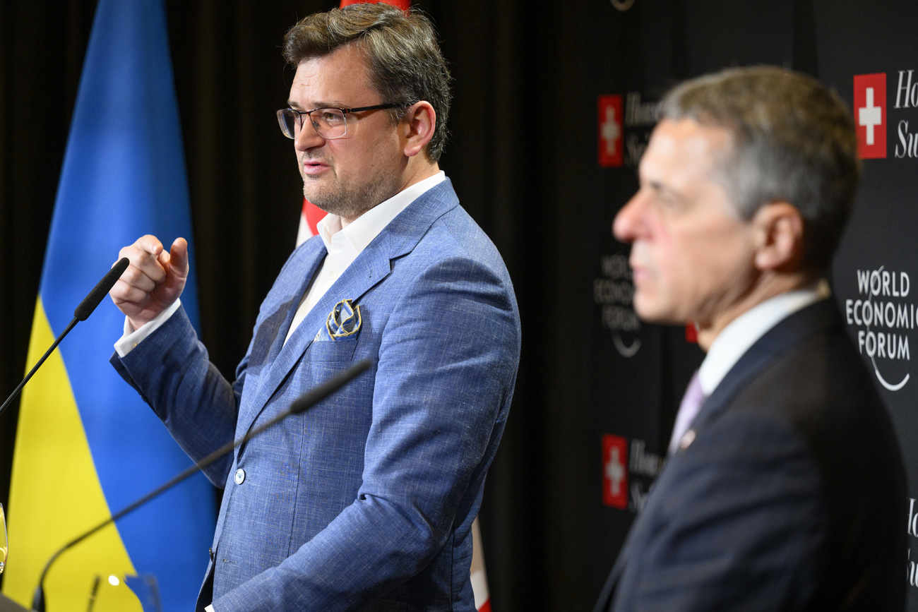 Bundespräsident Ignazio Cassisund Dmytro Kuleba, Aussenminister der Ukraine