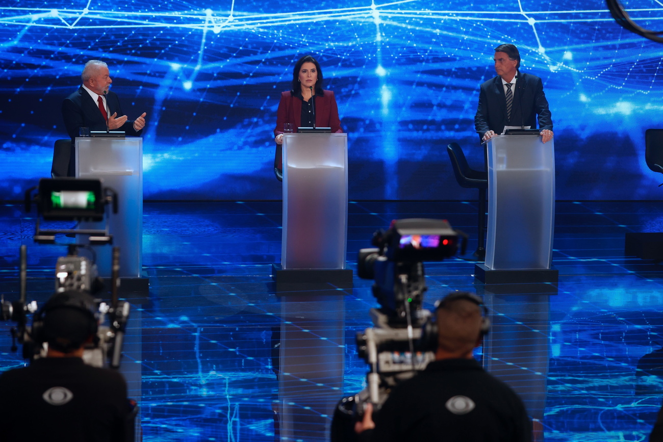 Brazil presidential candidates at a TV debate