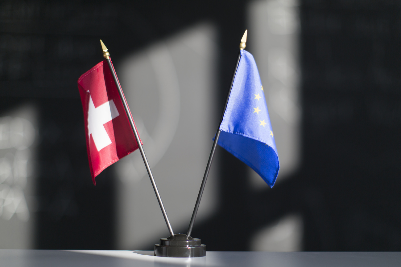 Swiss and EU flags