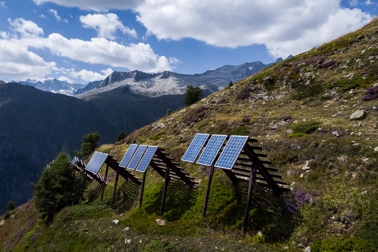 Solarpanels in den Alpen