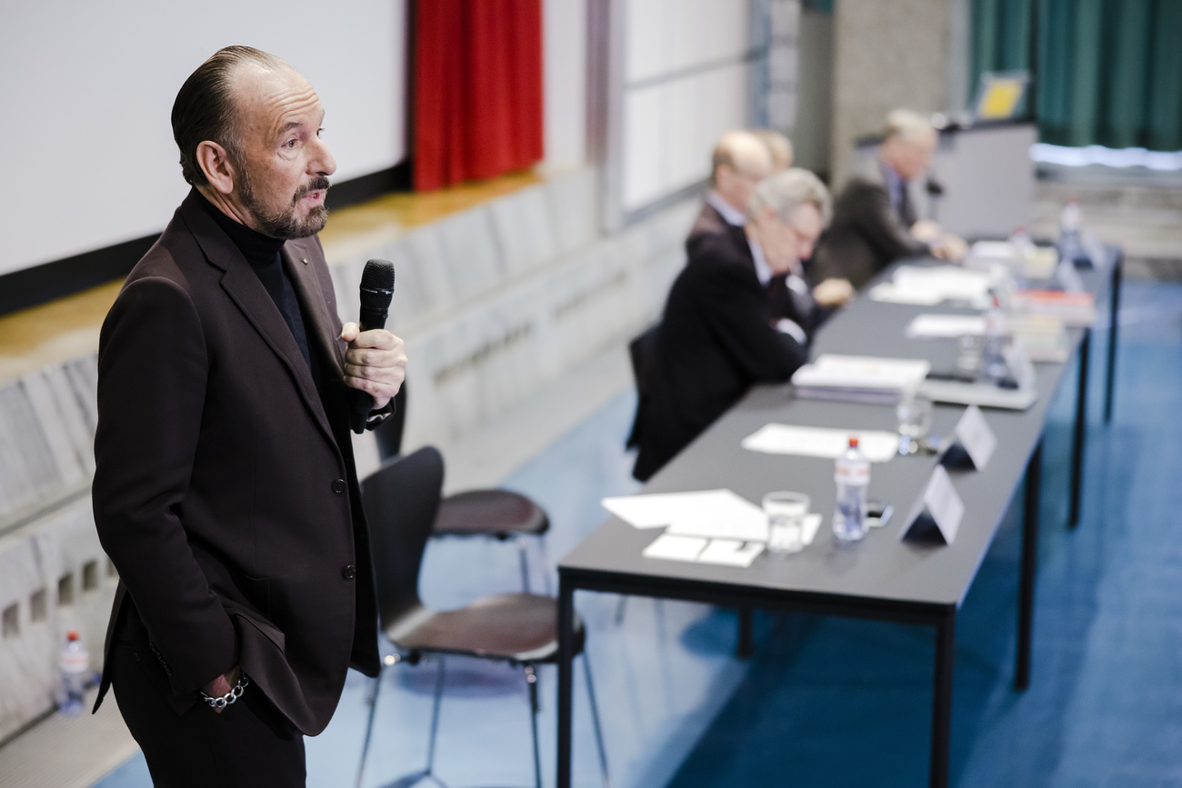 Outgoing Kunsthaus director Christoph Becker during a conference