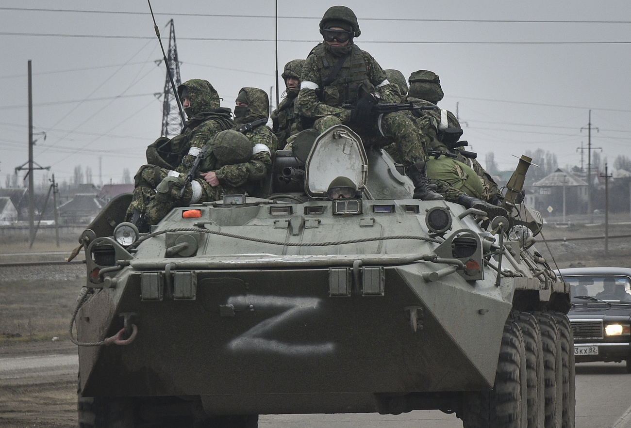 ウクライナに侵攻するロシアの戦車