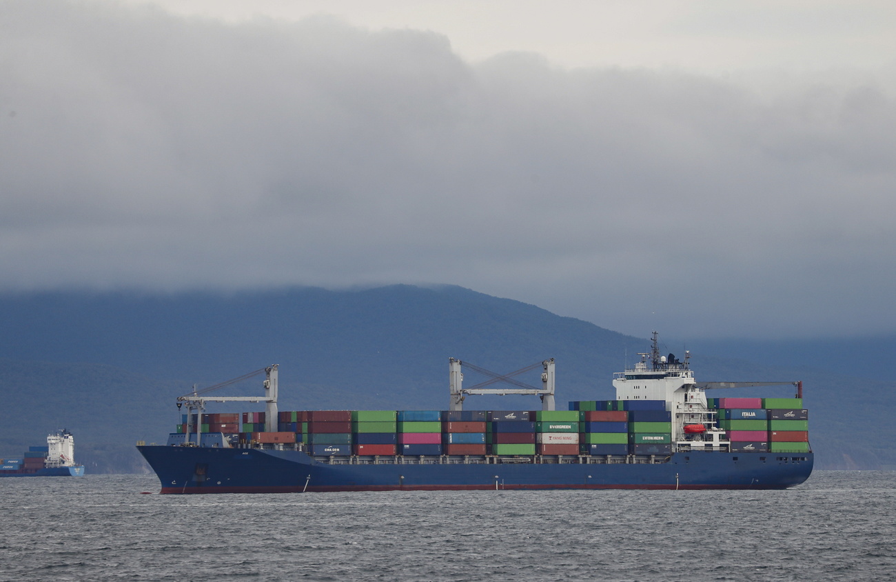Ein Schiff vor Taiwan