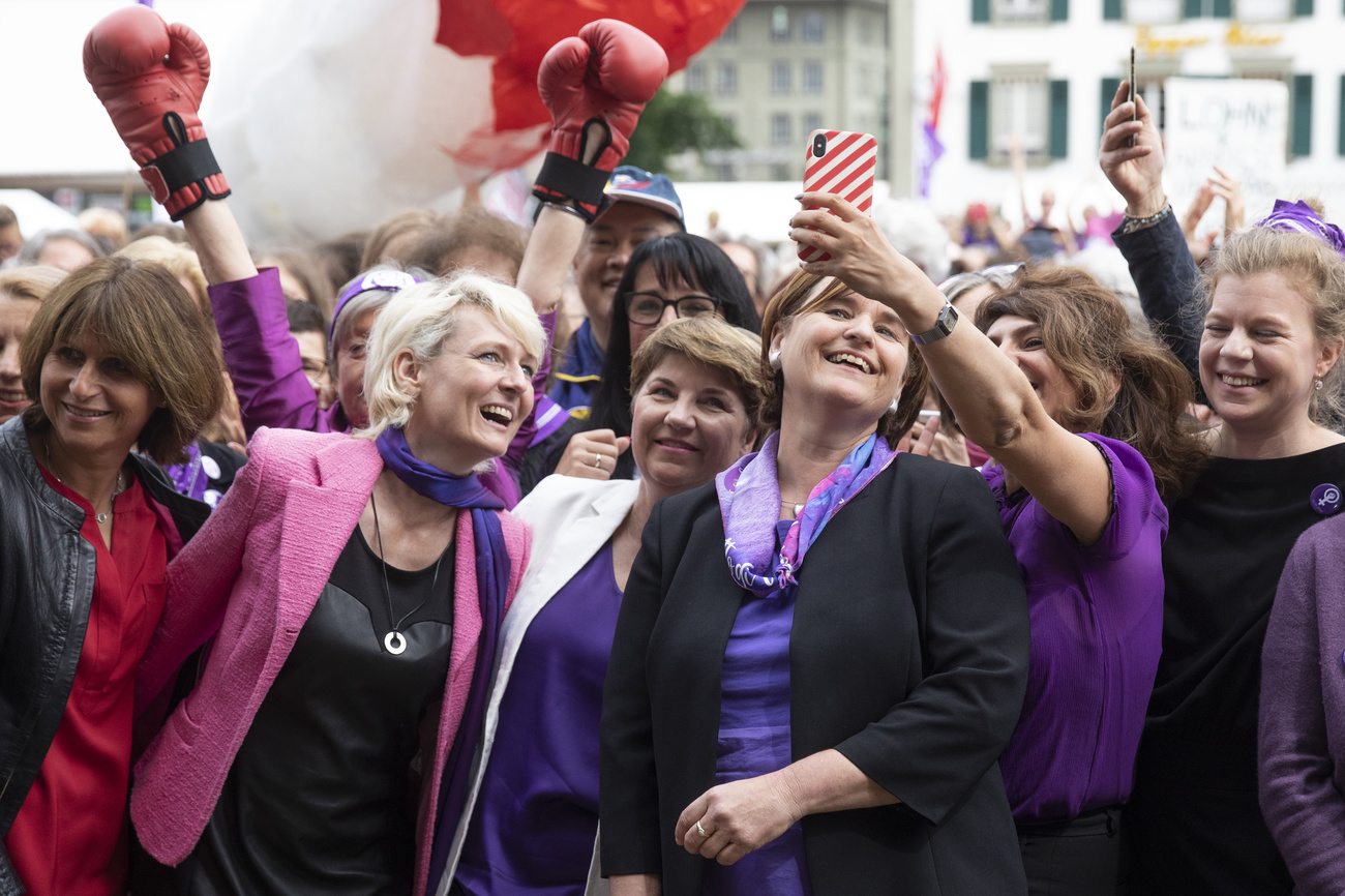 Greve feminina em Berna em 2019