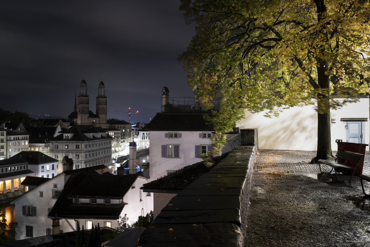 Zürich ohne beleuchtetes Grossmünster