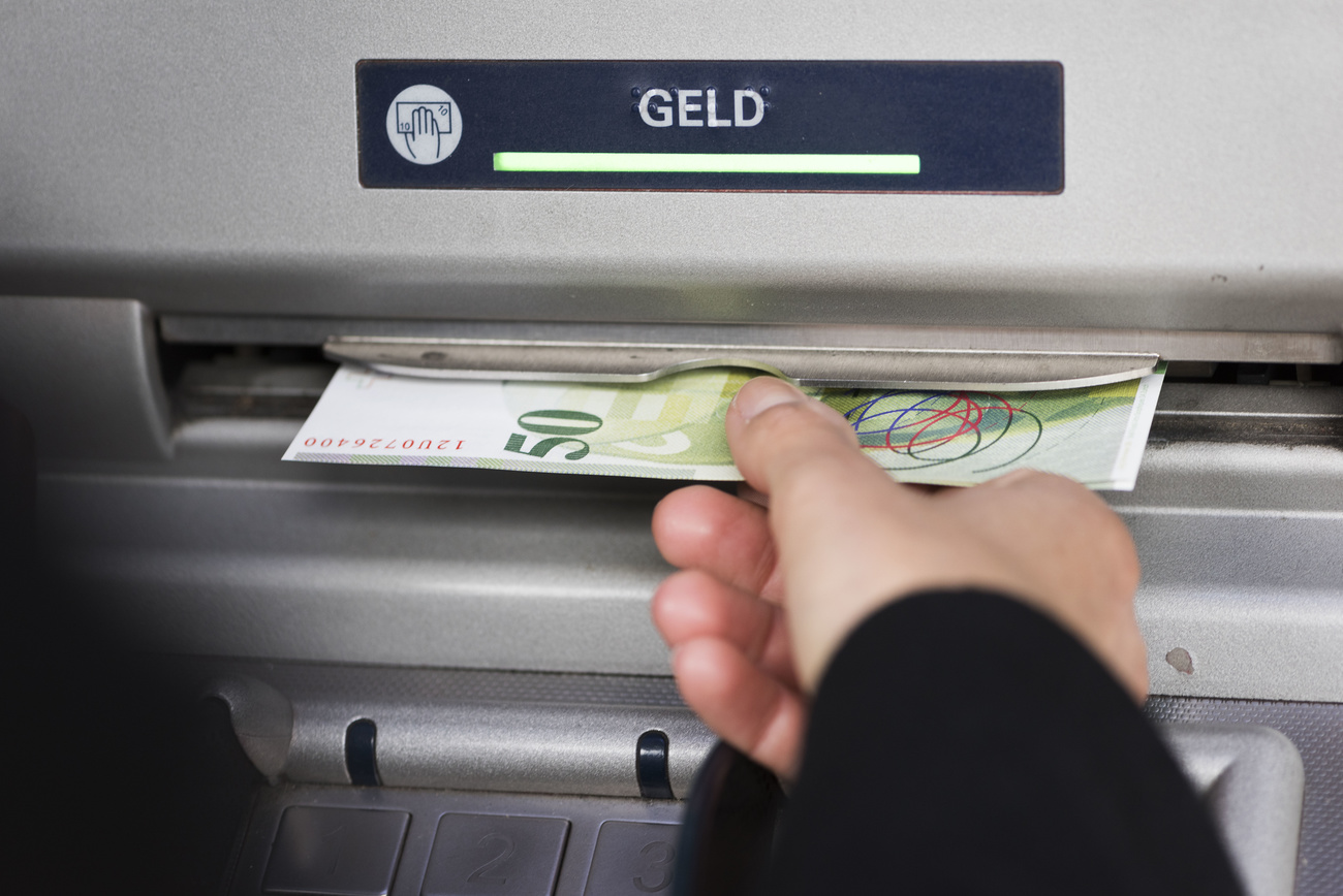 Withdrawing money at an ATM