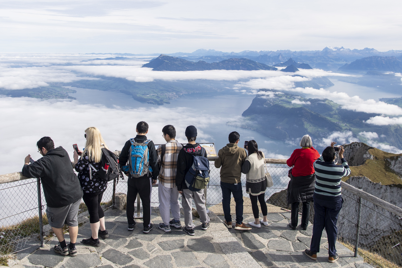 Tourists on Mount Pilatus
