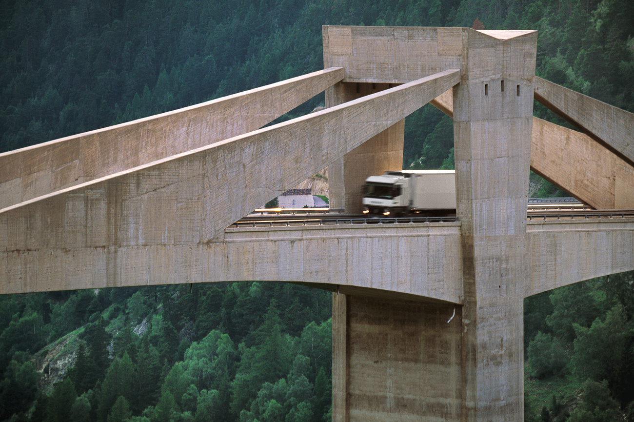 truck on bridge