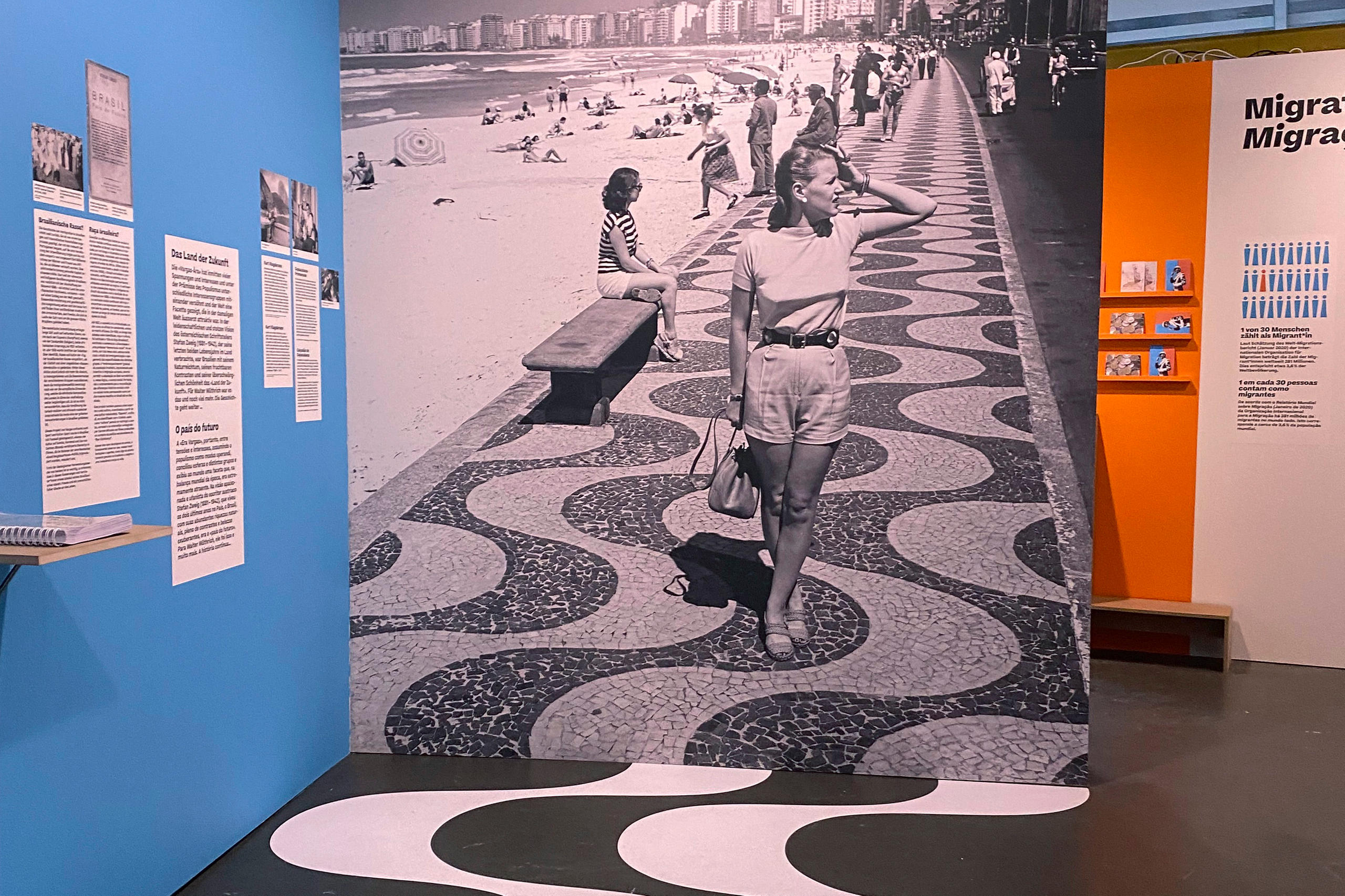 Eine Aufnahme von der Copacabana an der Ausstellung
