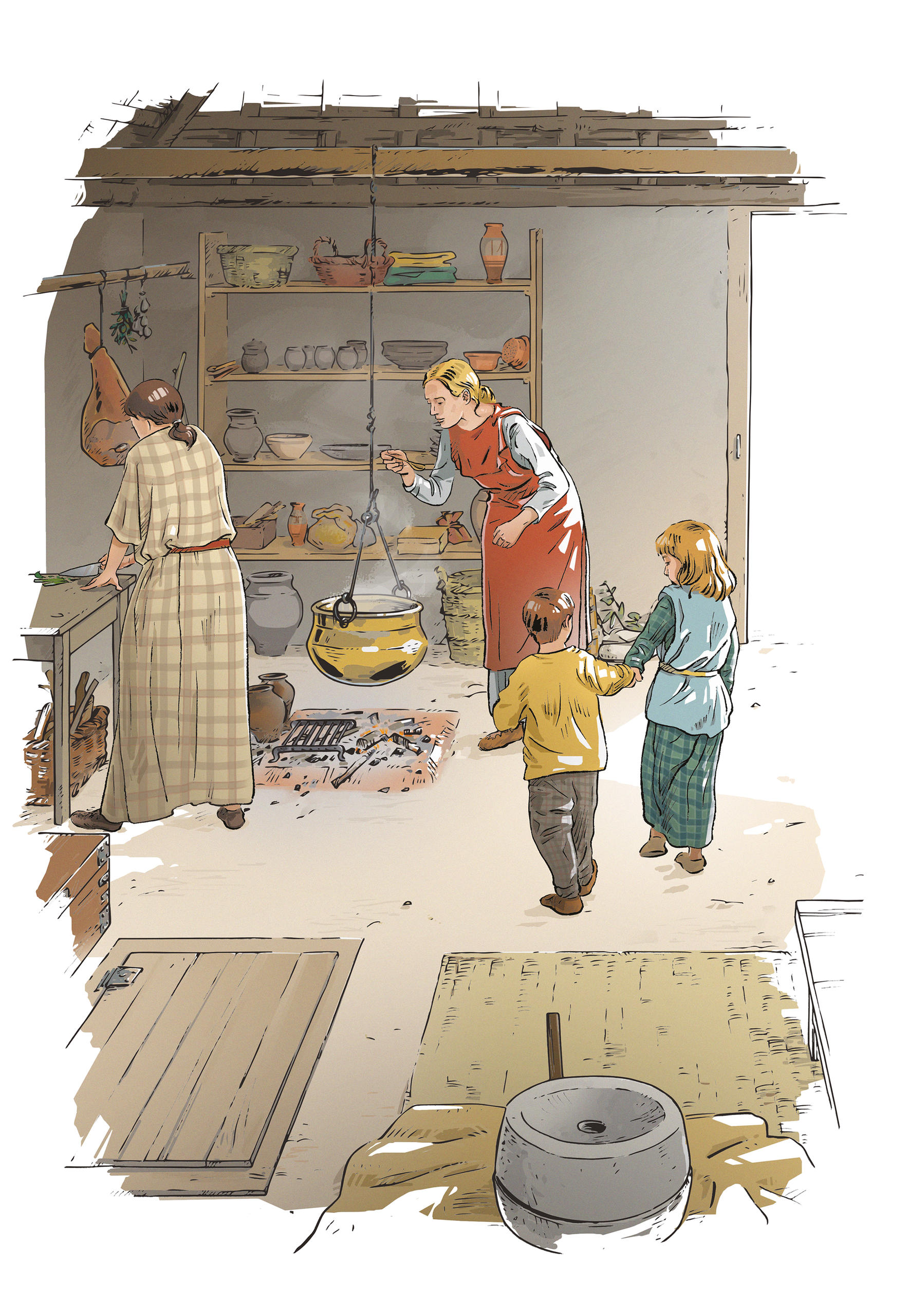 Raffigurazione di una cucina gallica