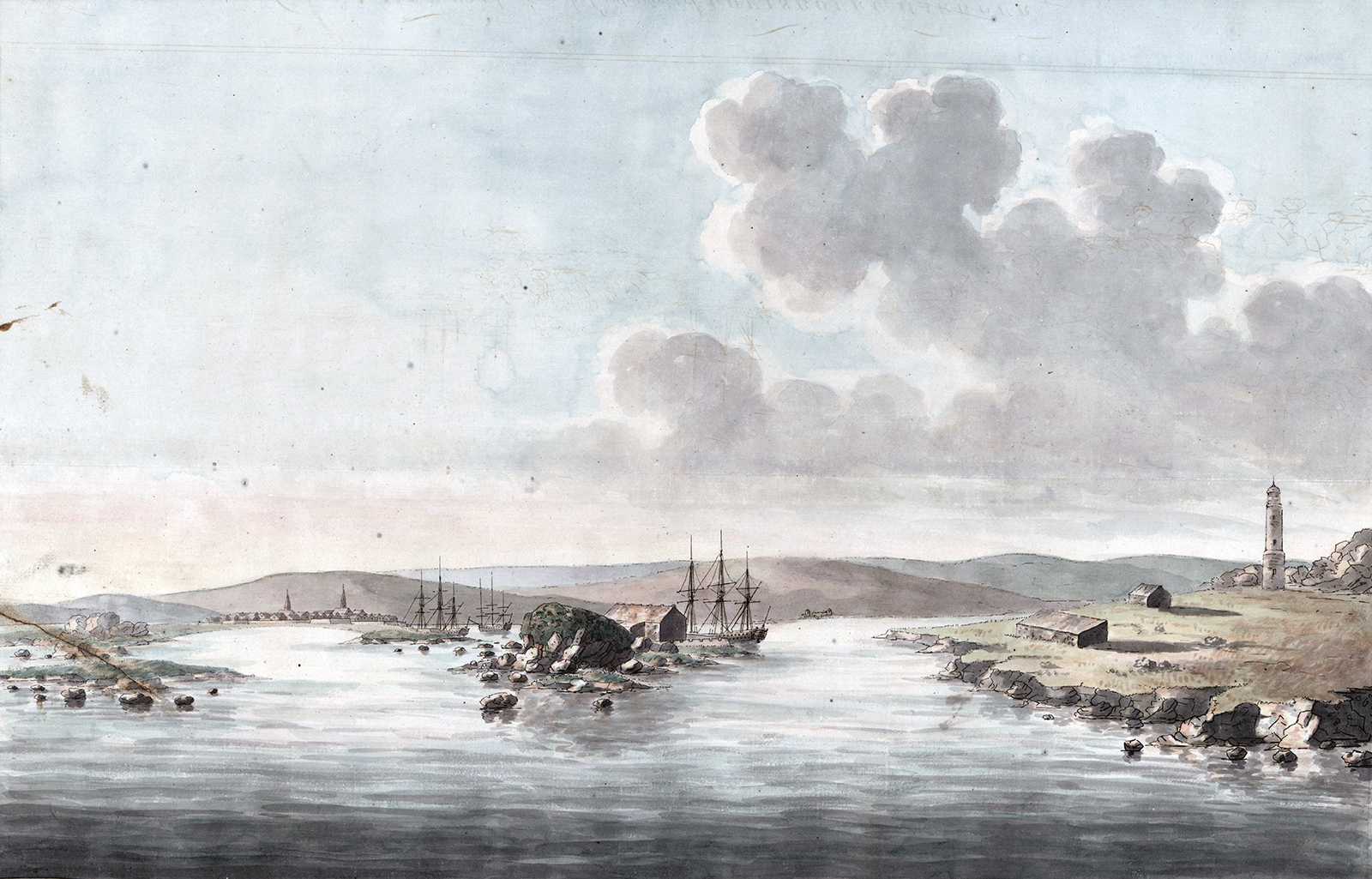 Tableau d une ancienne ville française en Amérique du Nord