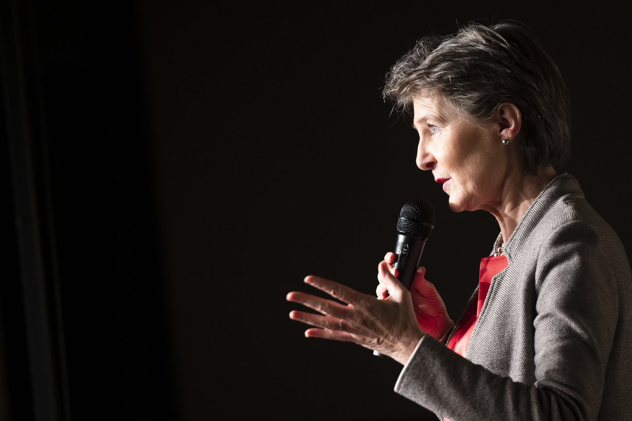 Simonetta Sommaruga in partenza.