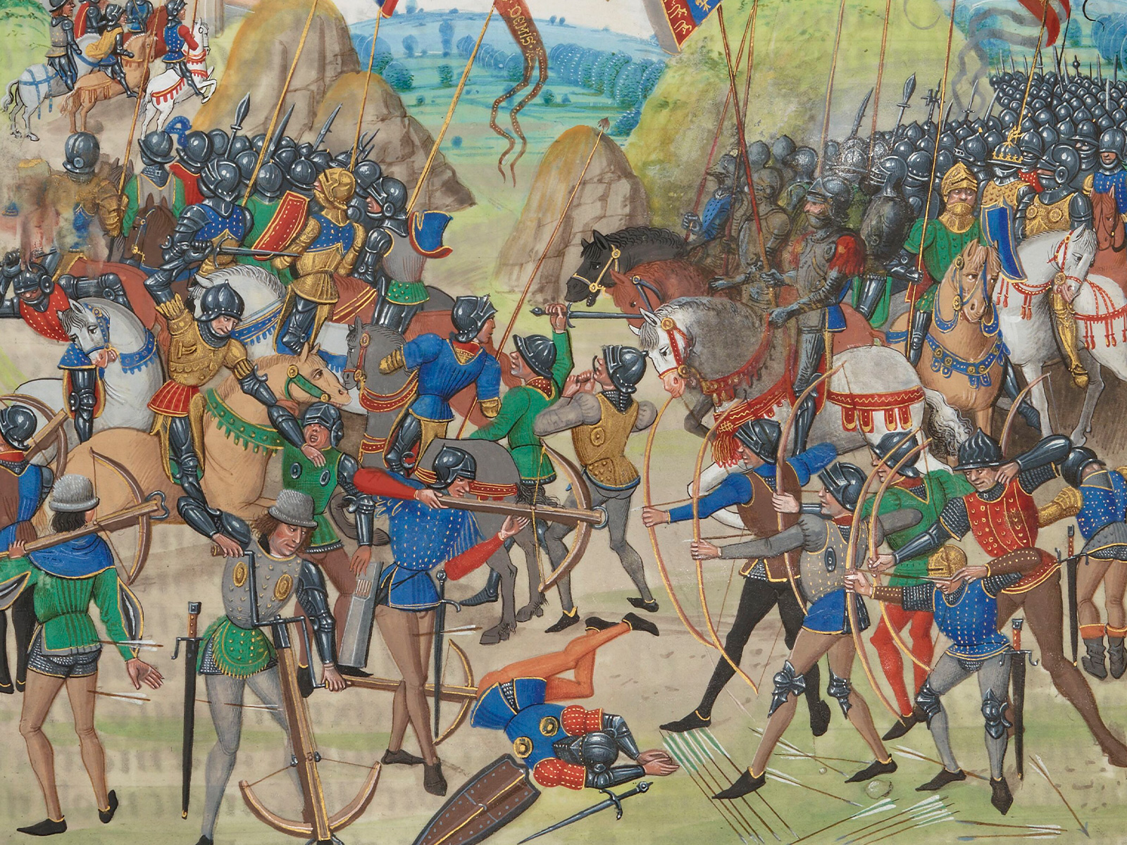 Représentation d une bataille médiévale