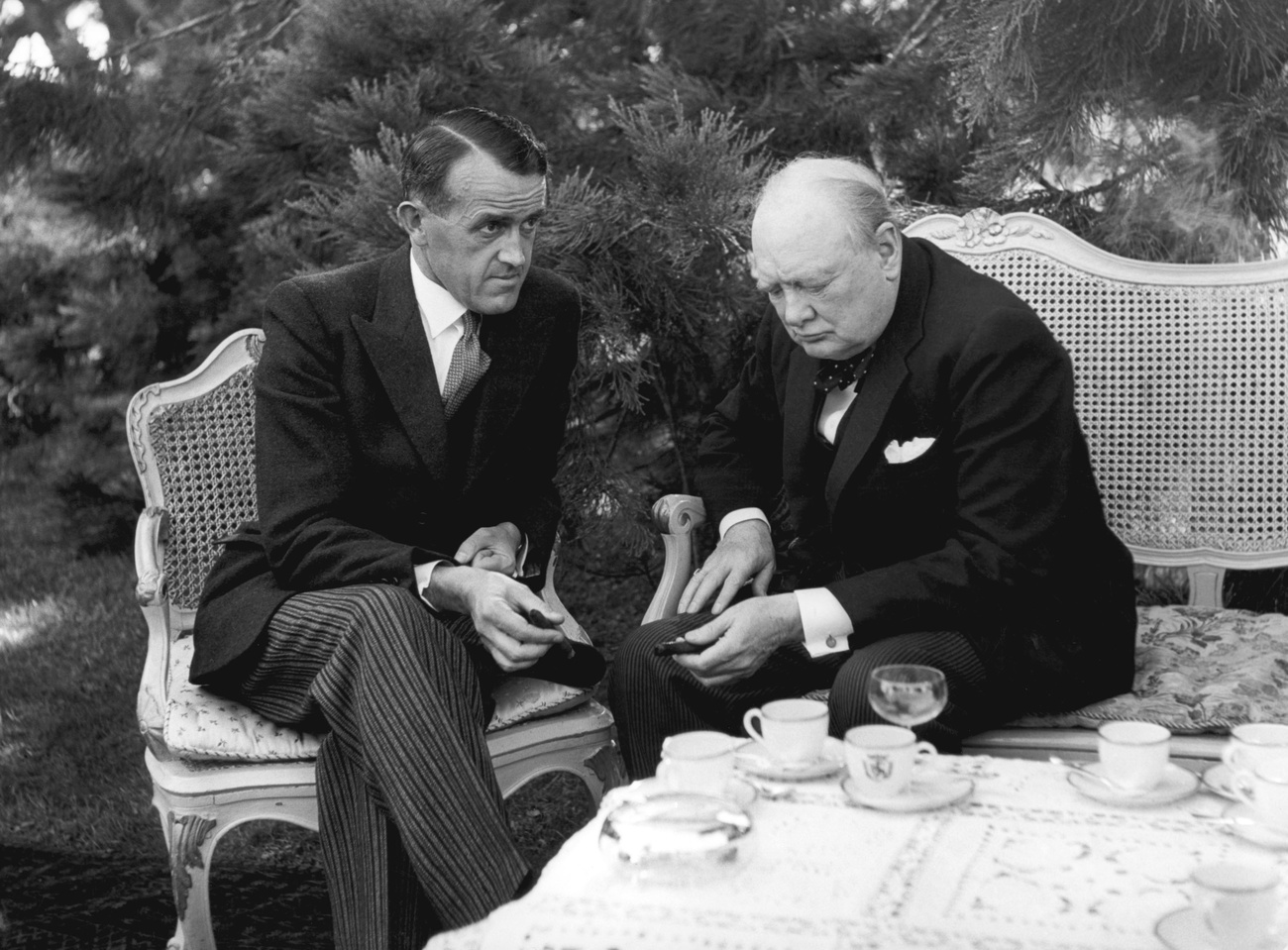 Max Petitpierre und Winston Churchill