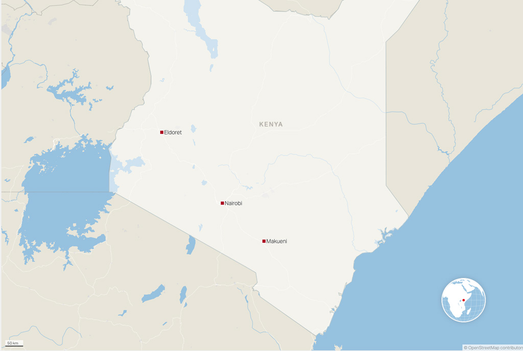 Open Street Map Contributors - map of Makueni