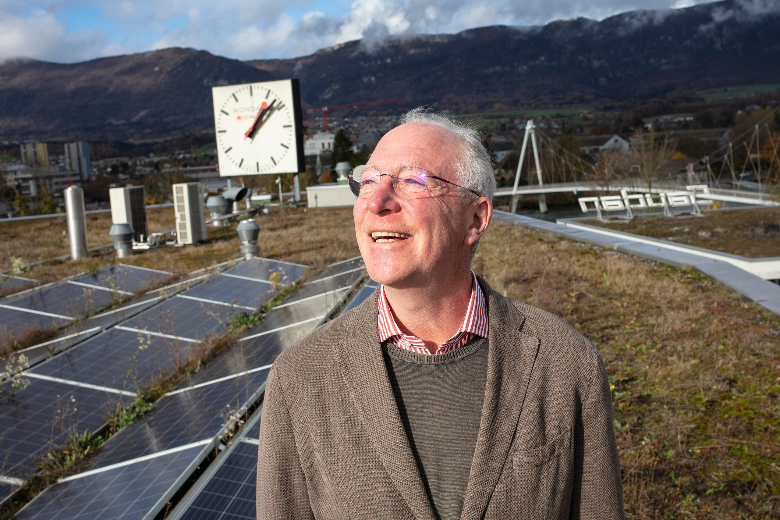 André Bernheim sur le toit