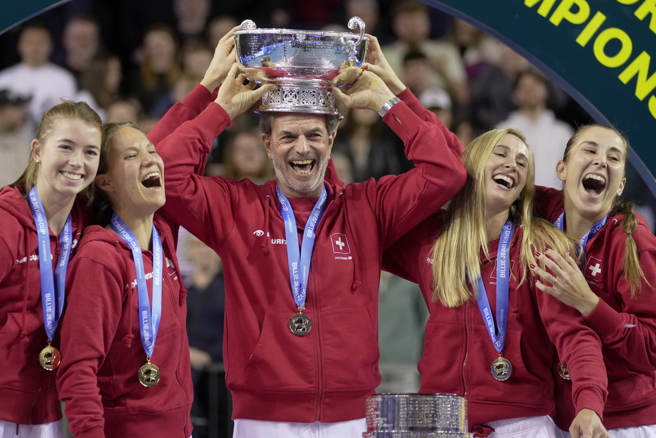 El equipo femenino suizo de tenis