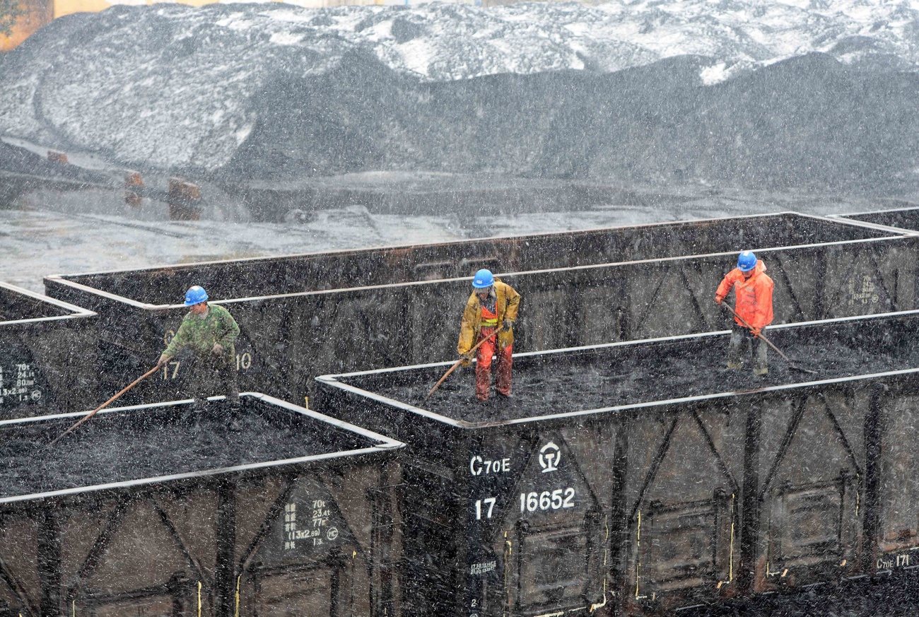 Coal produced in China.