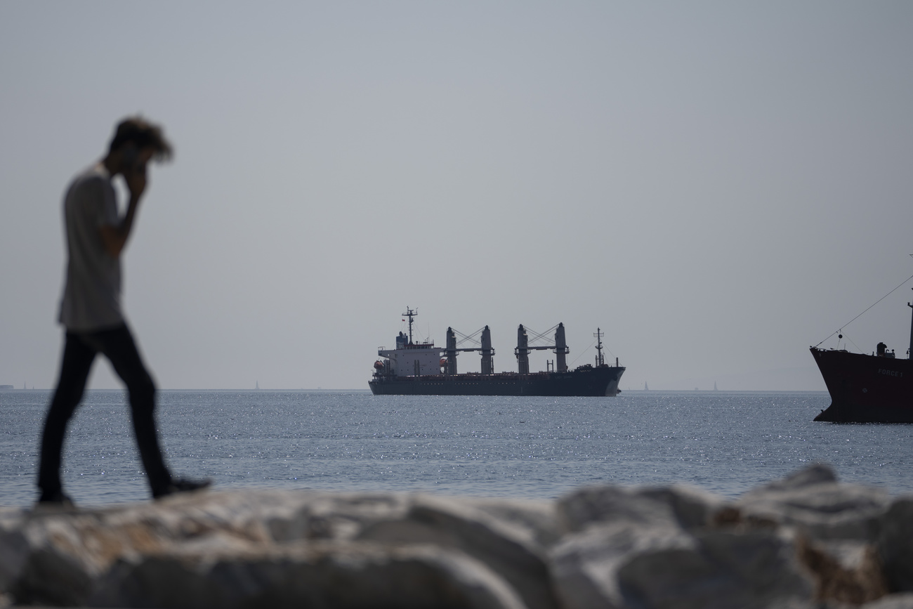 A cargo ship in the Black Sea