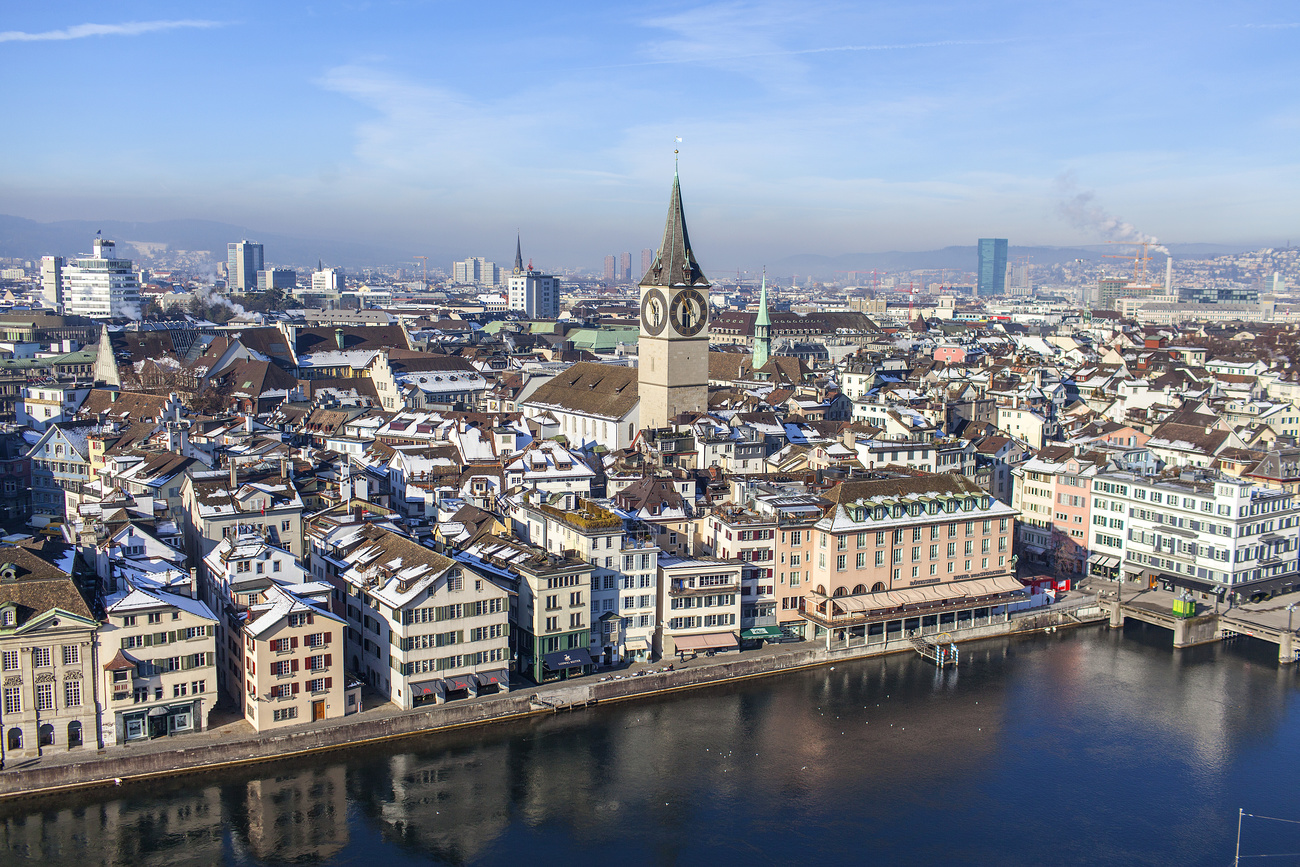 view over zurich city