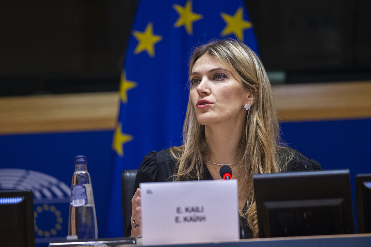 Eva Kaili in seduta in Parlamento.
