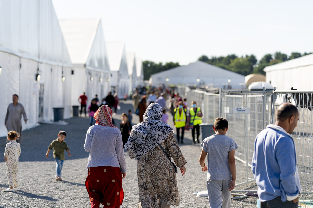 Afeganistão refugiados em um campo da ONU