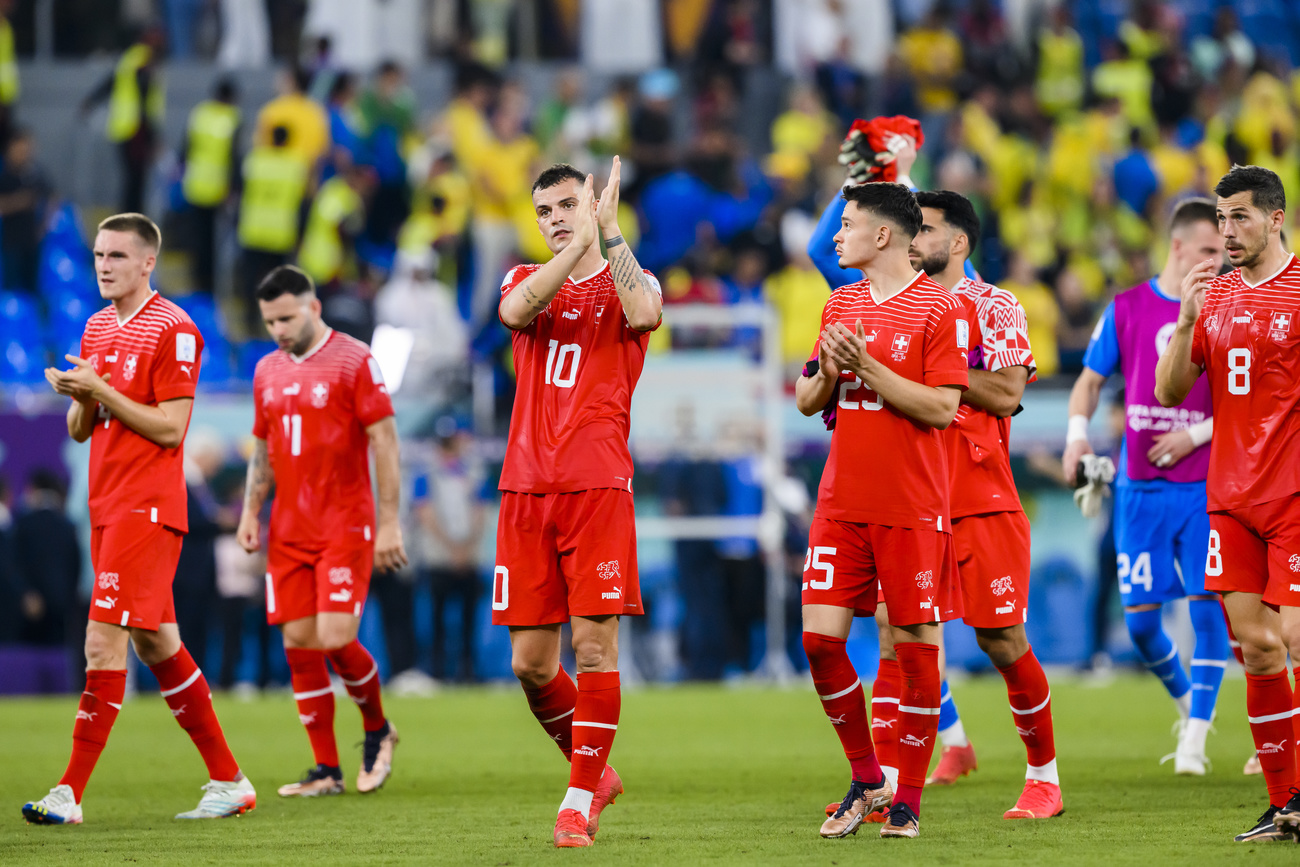swiss football players after game