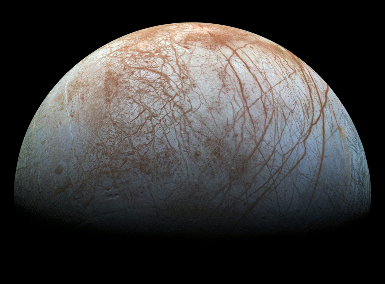 Vista de satélite Europa
