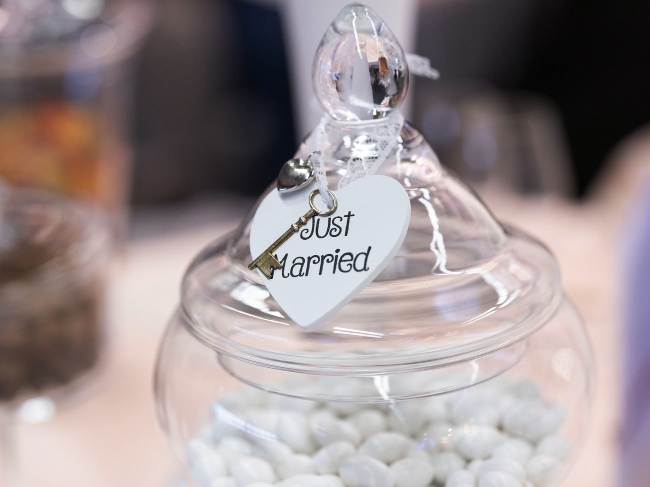 bomboniera con scritta just married