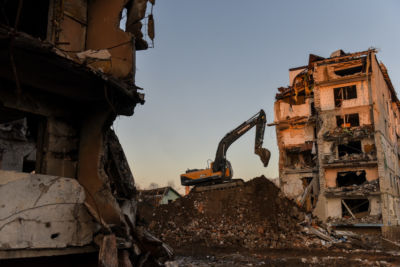 Destroyed Ukrainian building