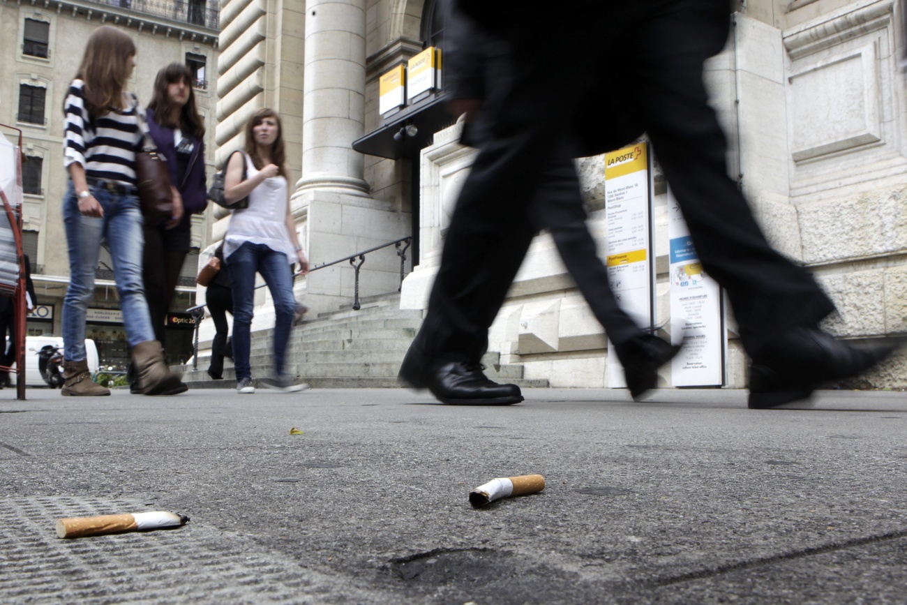 cigarettes in street.