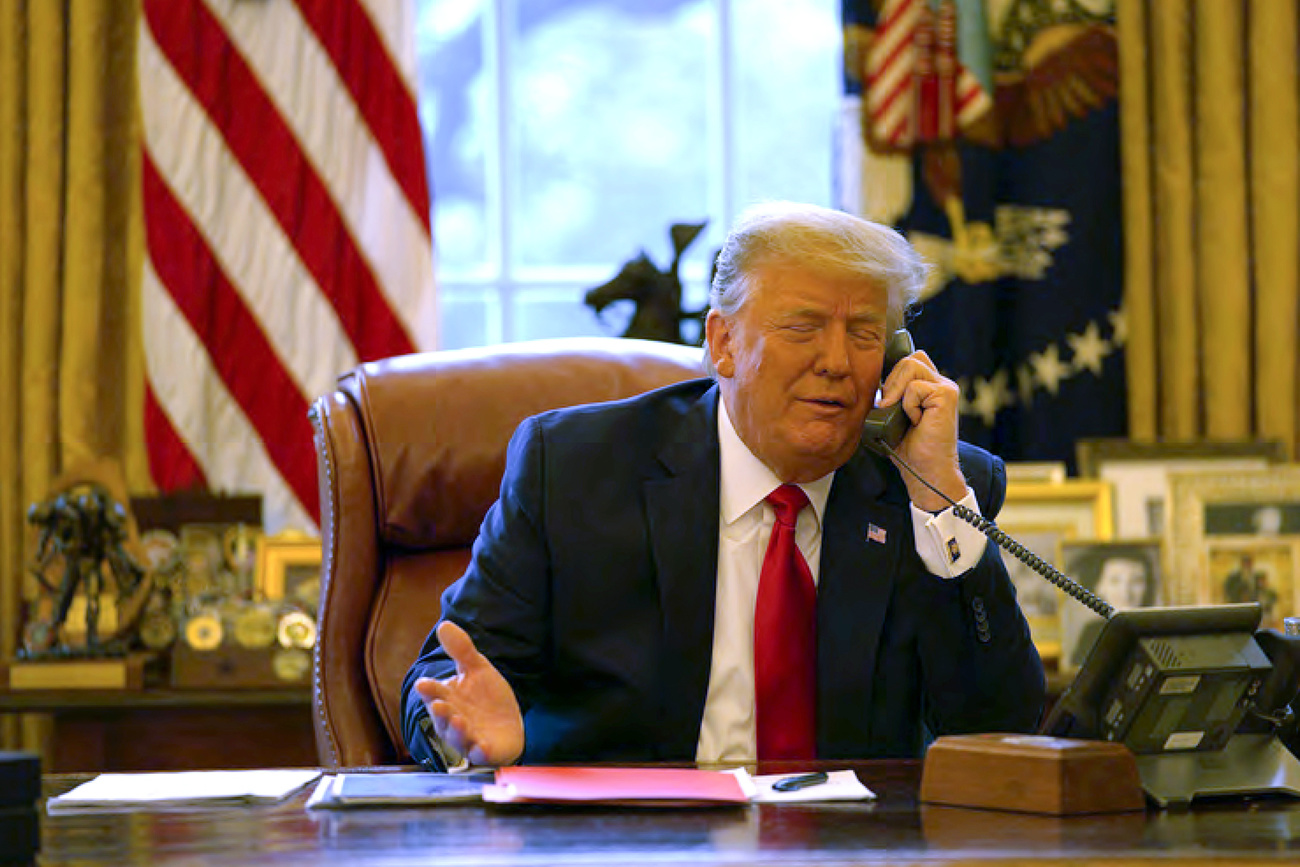 donald trump on the phone