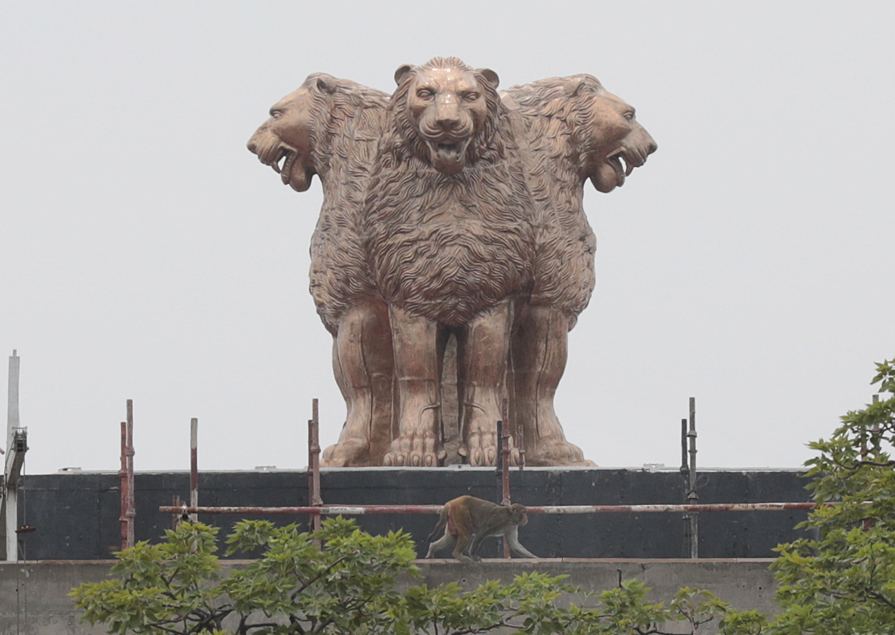 Lion statue in New Delhi